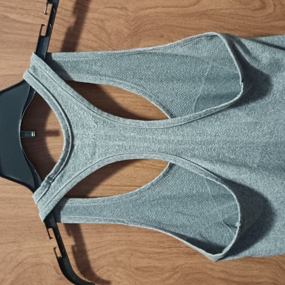 Athleta Fastest Track Ruched Gray Racerback Tank Top - Picture 5 of 6